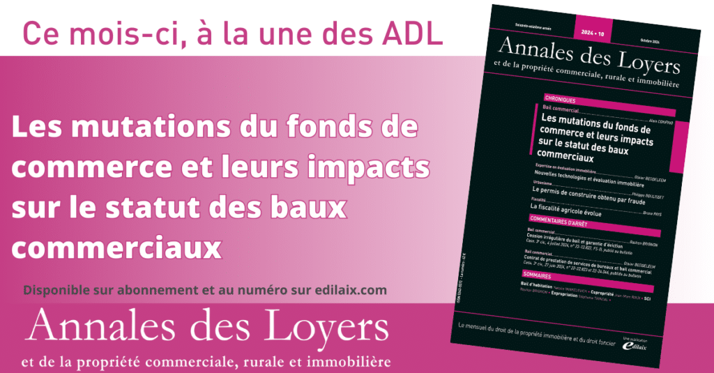 annales des loyers n°10 octobre 2024