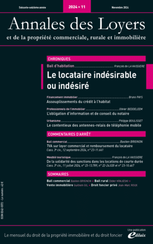 annales des loyers n°11 novembre 2024