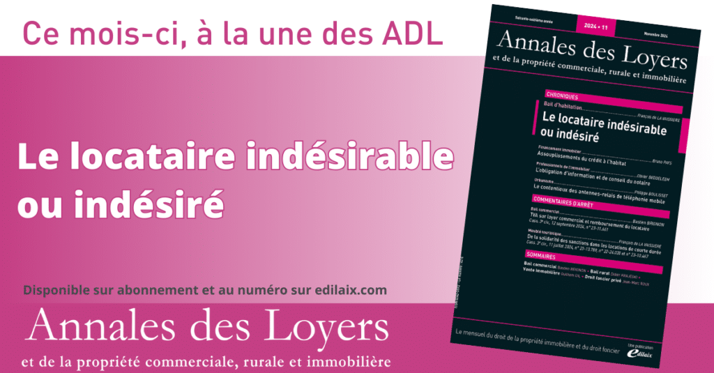 annales des loyers n°11 novembre 2024